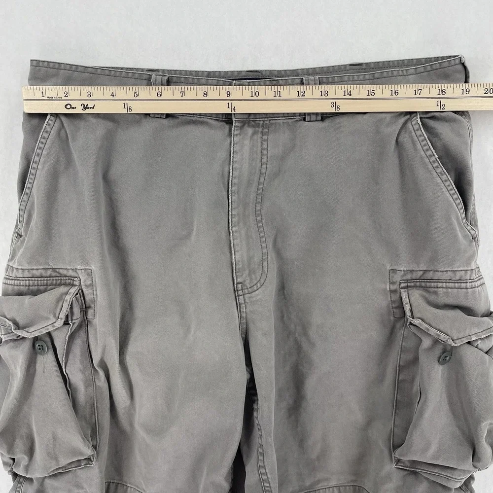 Vintage Polo Ralph Lauren 67 Cargo Shorts Mens 38 Gray Utility Baggy Retro